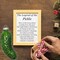 4E's Novelty 4 Pack Blown Glass Pickle Ornament for Christmas Tree, 4” Handcrafted Green Pickle Ornaments, Pre-Strung Shatterproof Holiday Decoration Set, Traditional Christmas Pickle Game Ornaments